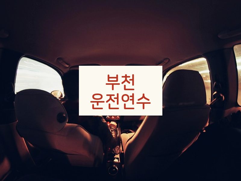 부천운전연수 후기