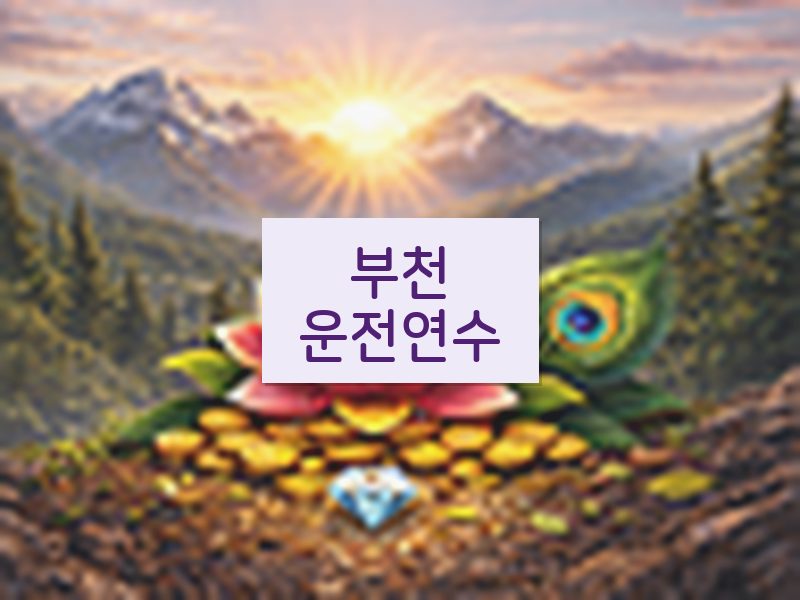 부천운전연수 후기