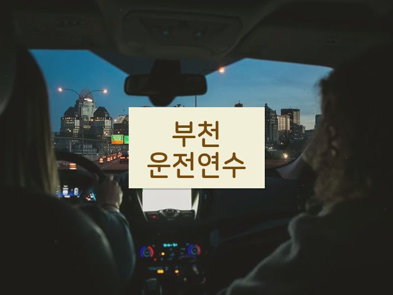 부천운전연수 후기