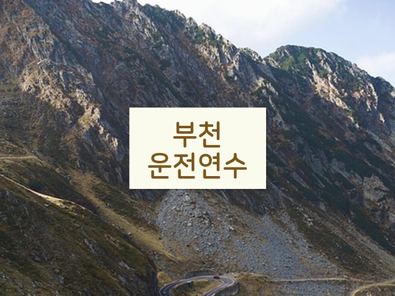 부천운전연수 후기