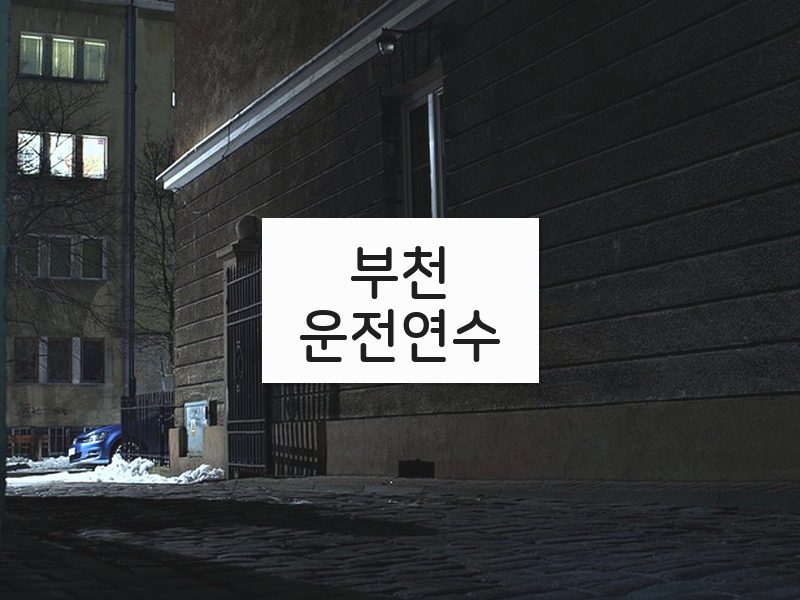 부천운전연수 후기