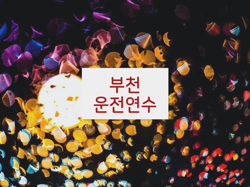 부천운전연수 후기