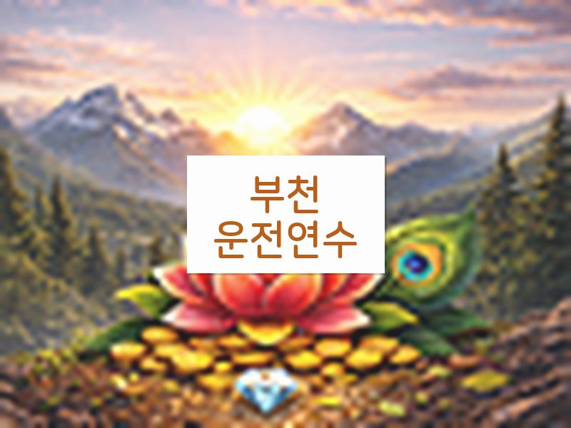 부천운전연수 후기