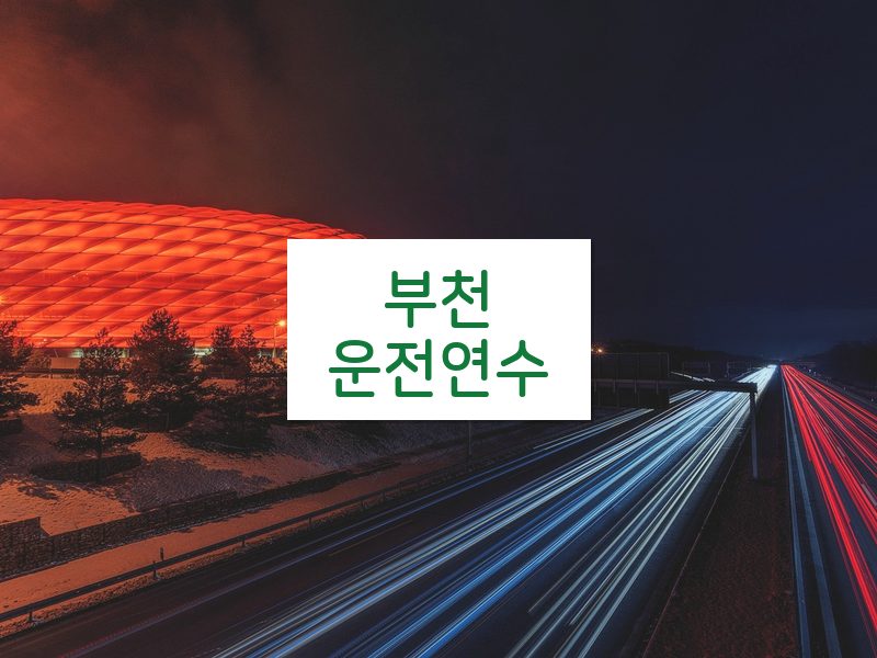 부천운전연수 후기