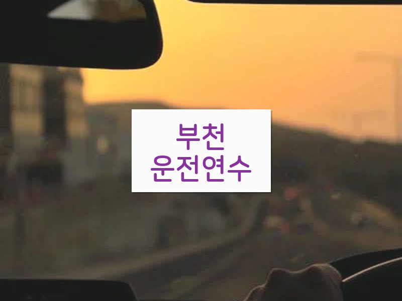 부천운전연수 후기