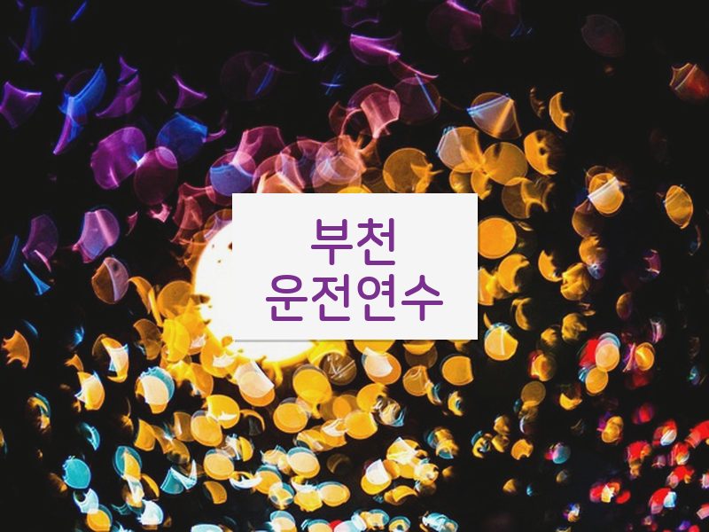 부천운전연수 후기
