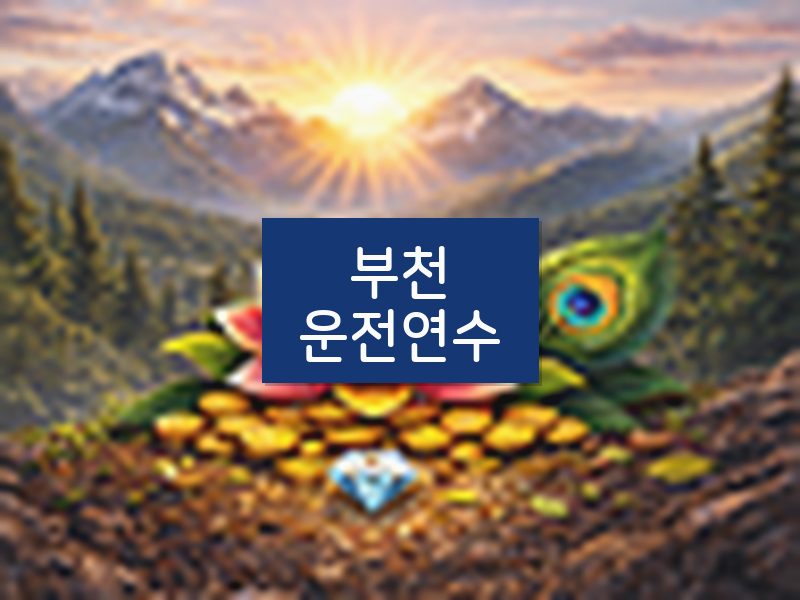 부천운전연수 후기