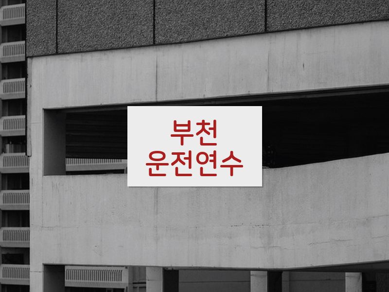 부천운전연수 후기