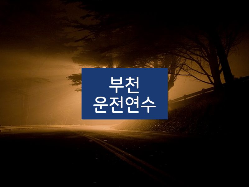 부천운전연수 후기