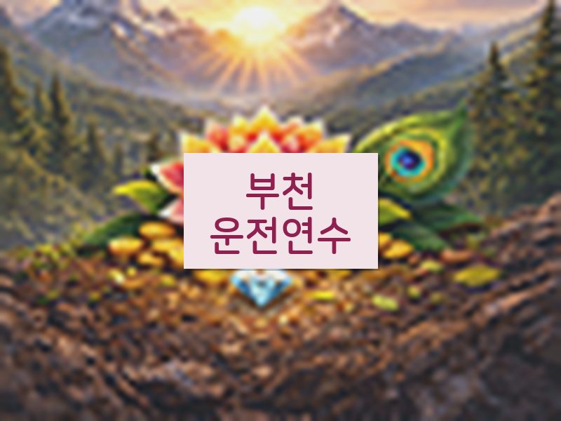 부천운전연수 후기