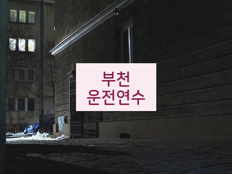 부천운전연수 후기