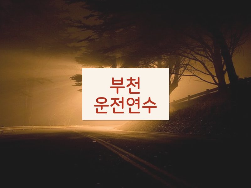 부천운전연수 후기