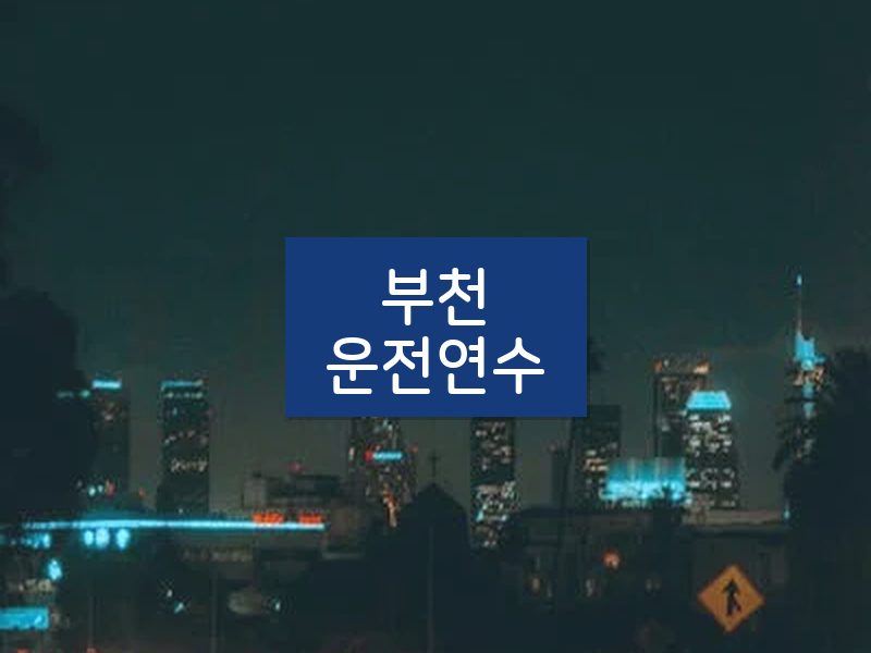 부천운전연수 후기