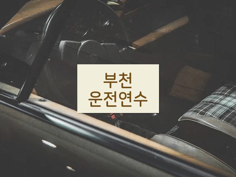 부천운전연수 후기