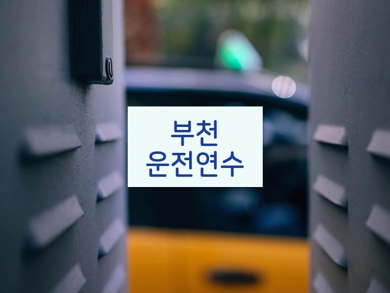 부천운전연수 후기