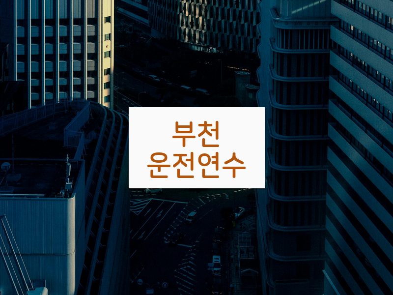 부천운전연수 후기