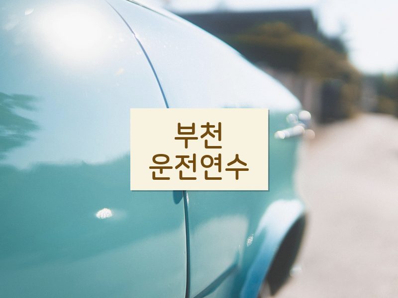 부천운전연수 후기