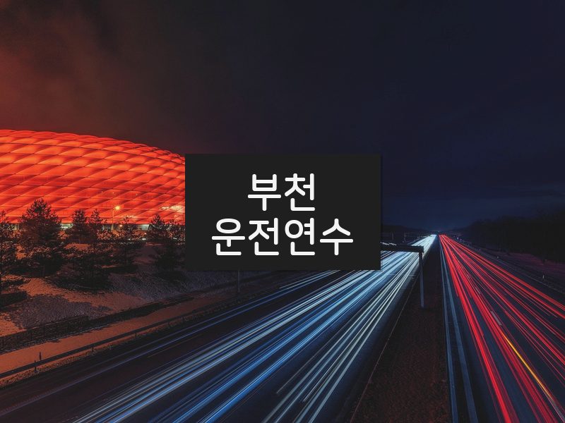 부천운전연수 후기