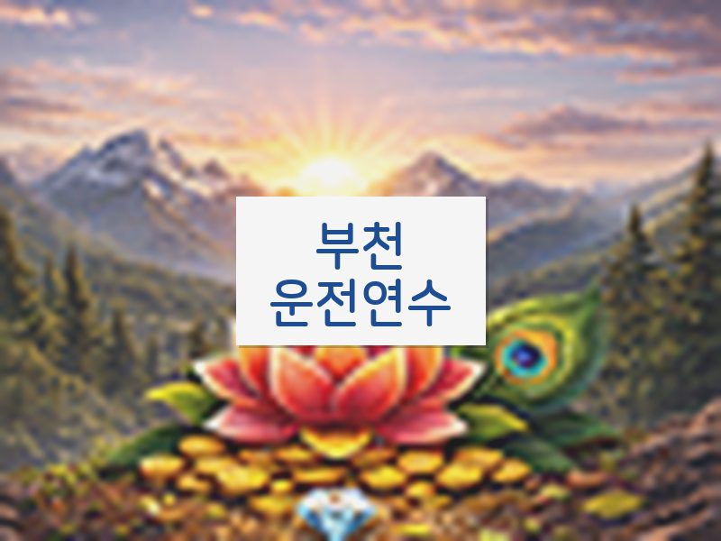 부천운전연수 후기