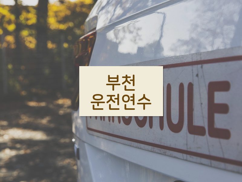 부천운전연수 후기