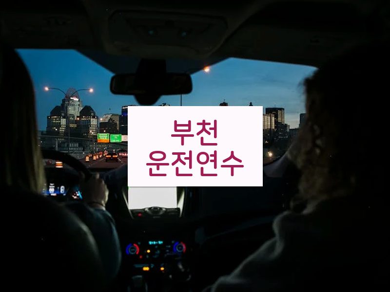 부천운전연수 후기
