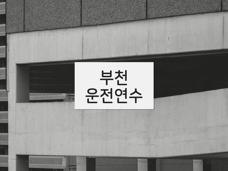 부천운전연수 후기