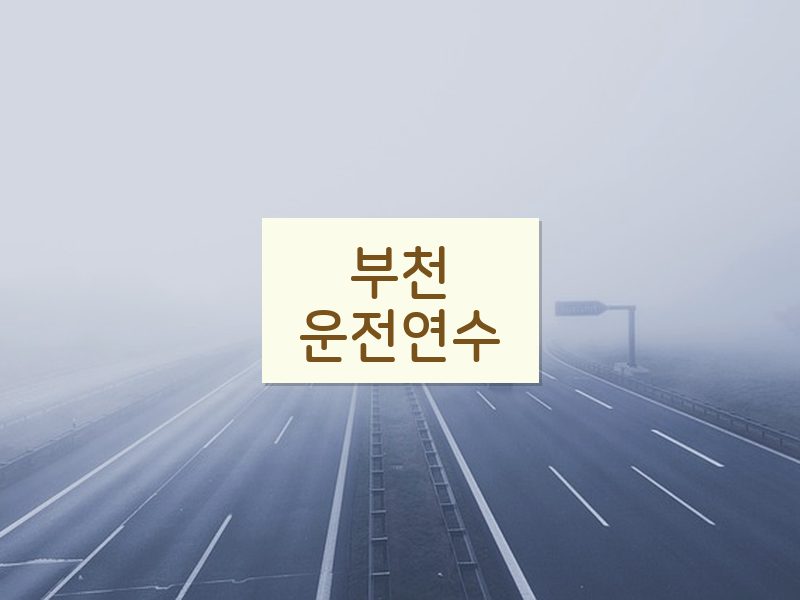 부천운전연수 후기