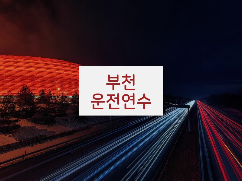 부천운전연수 후기