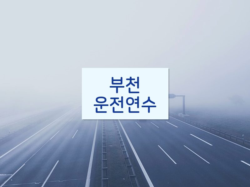 부천운전연수 후기