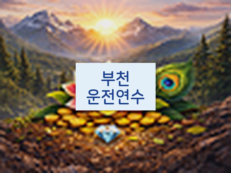 부천운전연수 후기