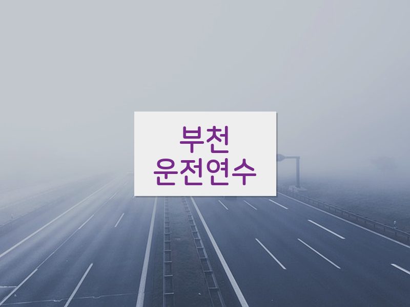 부천운전연수 후기