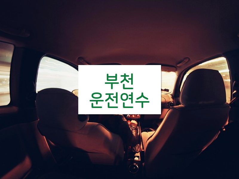 부천운전연수 후기