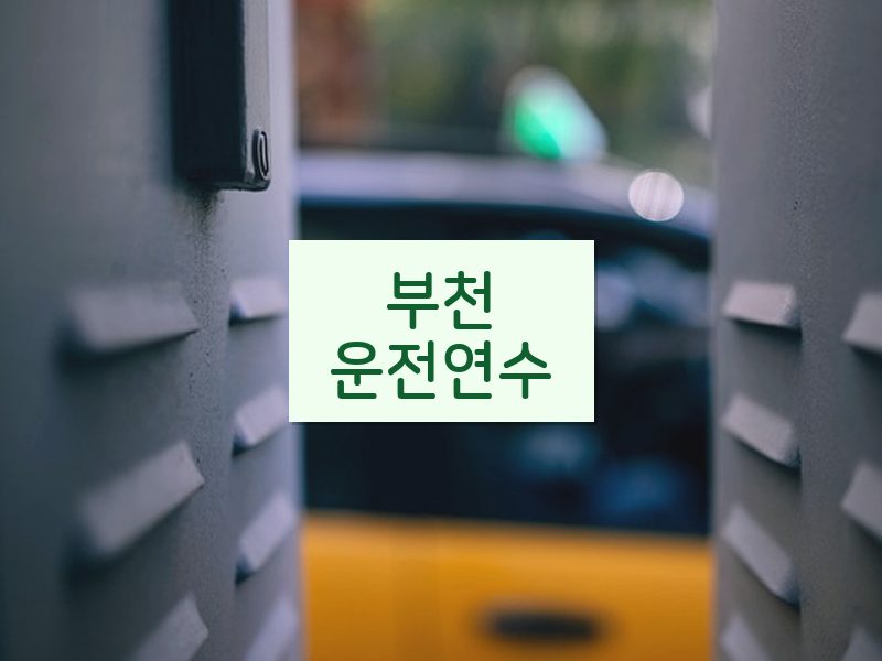 부천운전연수 후기