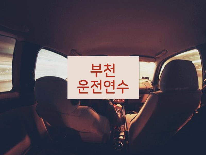부천운전연수 후기