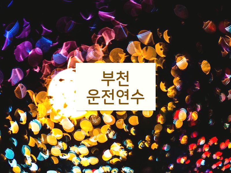 부천운전연수 후기