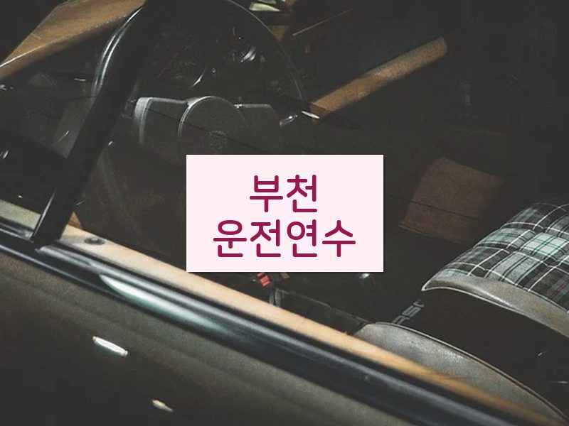 부천운전연수 후기