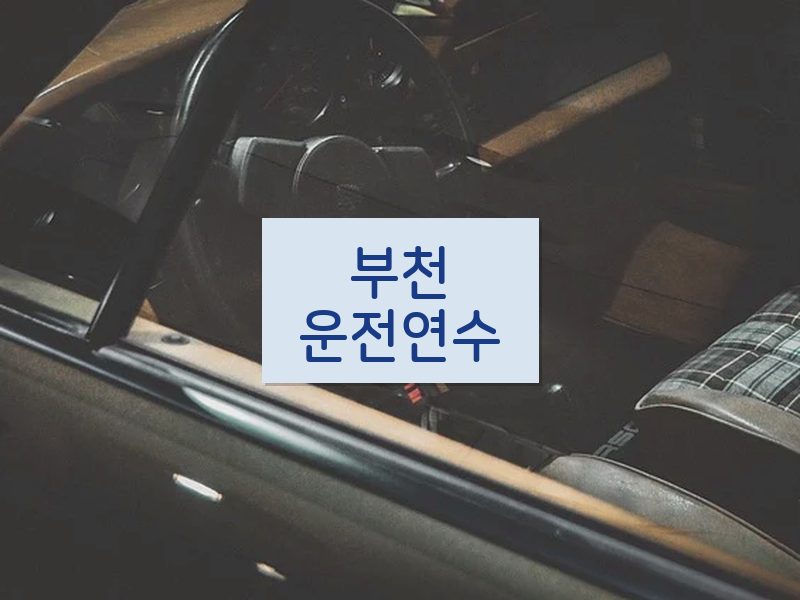 부천운전연수 후기