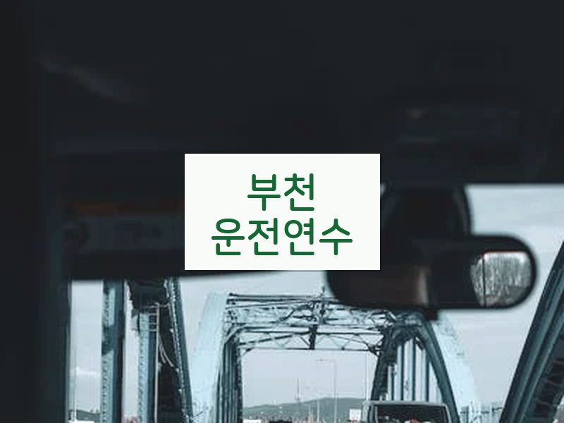 부천운전연수 후기
