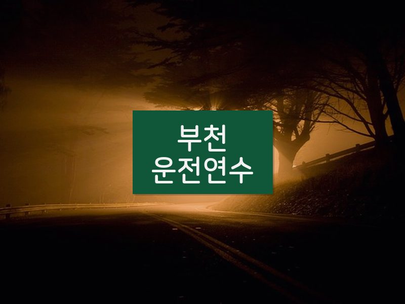부천운전연수 후기