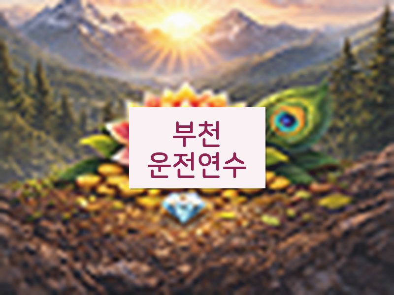 부천운전연수 후기