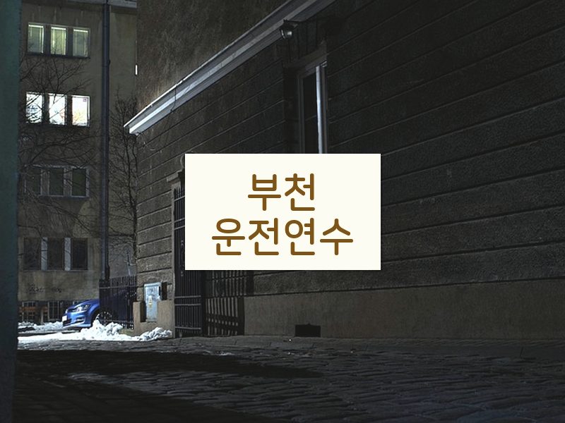부천운전연수 후기