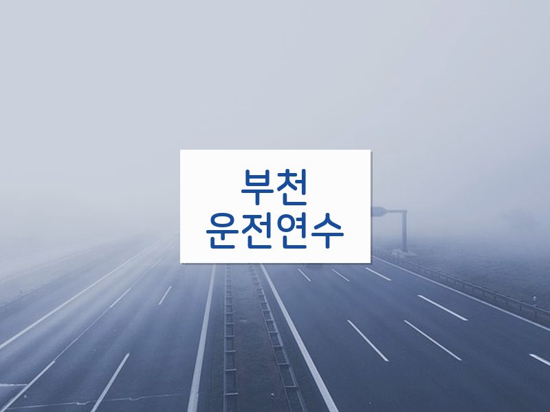 부천운전연수 후기