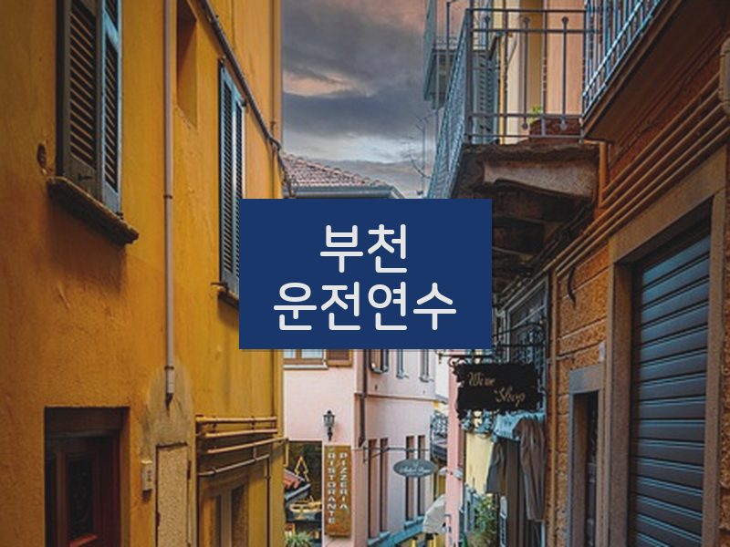 부천운전연수 후기